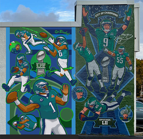 Eagles Super Bowl Murals In NE Philly