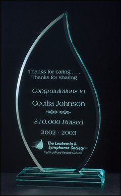 Flame Acrylic Award on Acrylic Base