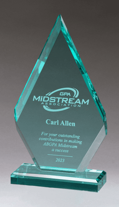 Diamond Series Jade Acrylic Award on Base
