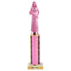 Pretty in Pink Round Column Trophy