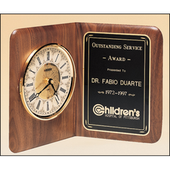 American Walnut Book Clock