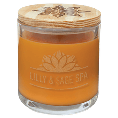 14 oz. Scented Candle in a Glass Holder with Wood Lid