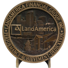 Medallion Display Stand - Brushed Silver or Gold