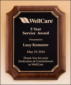 Walnut Plaque Scalloped Edge