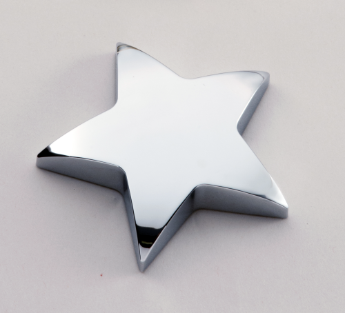 Chrome Finished Star Paper Weight with Felt Bottom