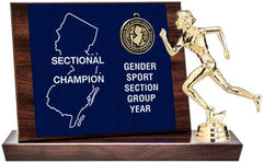 Spring Track Sectional Champion Award, Cherry Finish Styled Replica