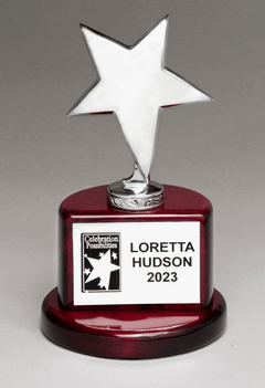 Silver Star on Rosewood Piano-Finish Base