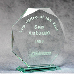 Jade Crystal Multi-Faceted Octagon