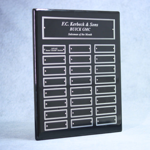 Plaque Notes Perpetual Ebony Piano Finish Plaque