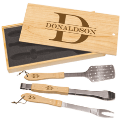 3-Piece BBQ Set w/case