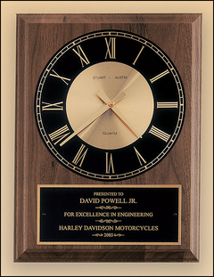 American Walnut Vertical Wall Clock