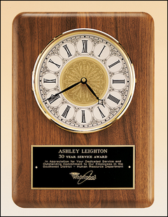 American Walnut Vertical Wall Clock