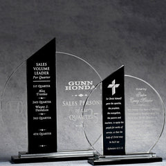 Black Accent Circular Crystal