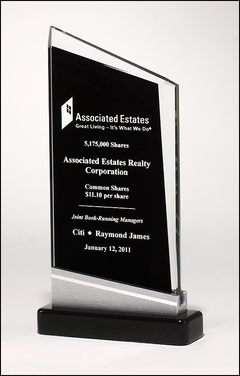 Zenith Series Black Silk Screened Glass with Aluminum Base