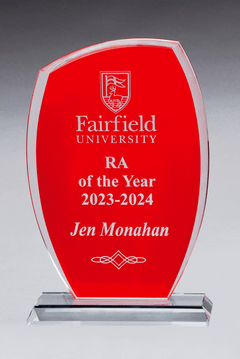 Tidal Series Clear Glass with Red Painted Background