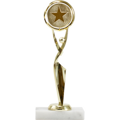 Modern Achievement Figure with Spinning Mylar Holder Trophy