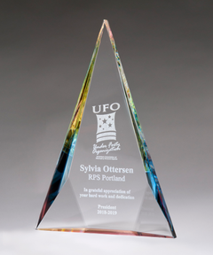 Diamond Series Crystal Award with Prism-Effect Base