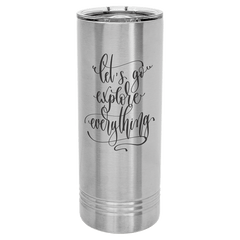 22 oz. Stainless Steel Skinny Tumbler with Slider Lid