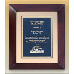 9x12 Cherry Finish Wood Frame Plaque