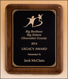 Walnut Plaque Round Corner