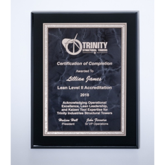 Black High Luster Plaque