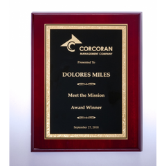 Rosewood High Luster Plaque