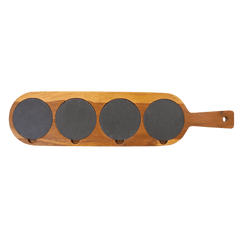 Acacia Wood/Slate Serving Board