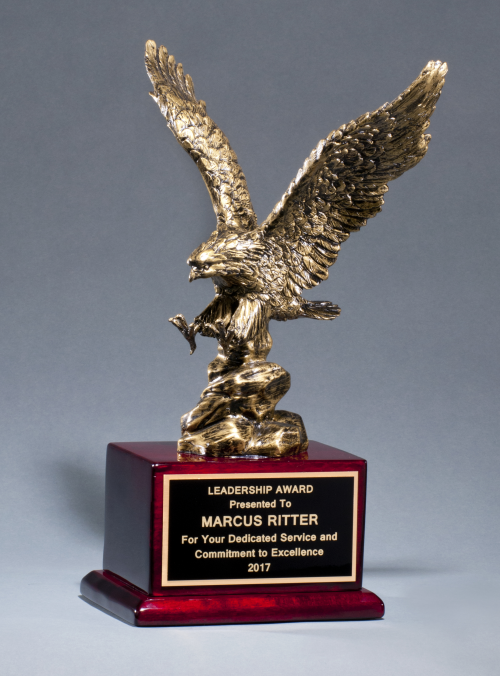 Antique Bronze Finished Eagle Trophy