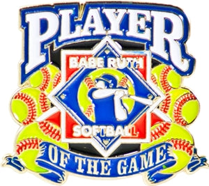 Babe Ruth Softball "Player of the Game" Award Pin