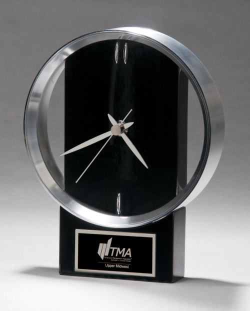 Black and Silver Modern Design Clock