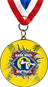 Babe Ruth Softball Smash Thru Medallion
