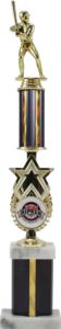 EXCLUSIVE Star Riser with Rectangle Column Award Trophy