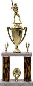 Two Tier / Two Column Sports Cup Trophy