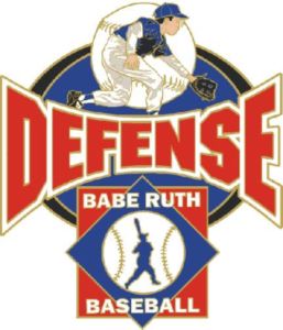 Babe Ruth Baseball "Defense" Award Pin
