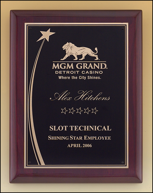 Shooting Star Rosewood Piano Finish Plaque