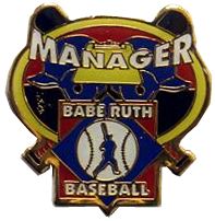 Babe Ruth Baseball "Mananger" Award Pin