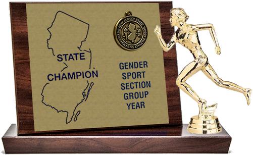 Cross Country State Champion Award, Cherry Finish Styled Replica